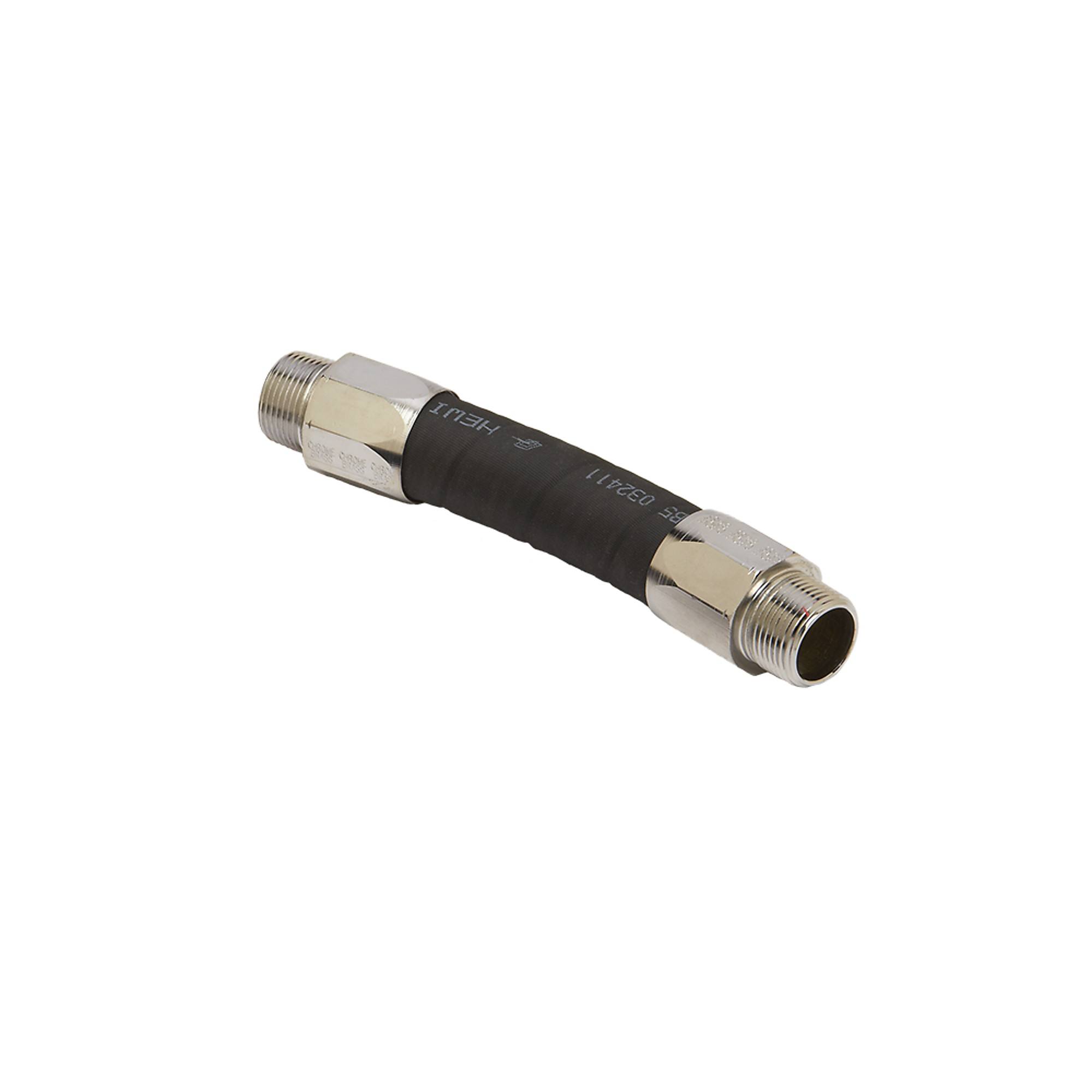 Husky EagleFlex 1” x 9" Black Hardwall Assembly Hose with Brass Couplings